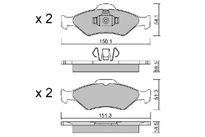 Комплект тормозных колодок AISIN BPFO-1012